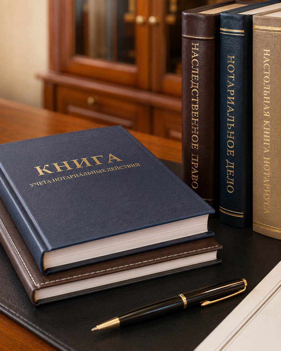 Правовые книги и рабочий кабинет нотариуса